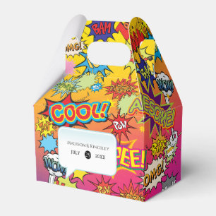 Tecknad Pop Art 💥 Tal Bubble Retro Graffiti Presentaskar