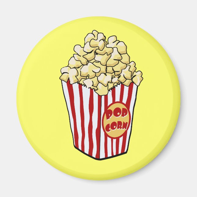 Tecknad Popcorn Bag Magnet (Framsidan)