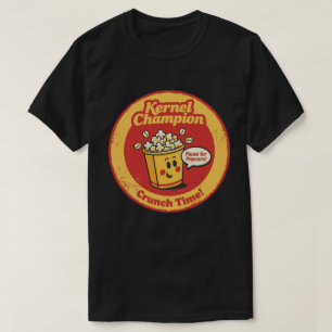Tecknad Popcorn-hink "Kernel Champion" Grafik T Shirt