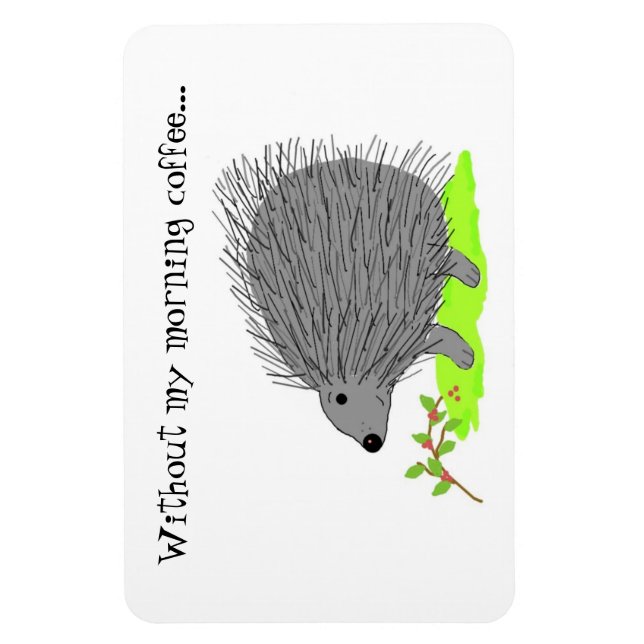 Tecknad Porcupine med Cute Suting Magnet (Vertikal)
