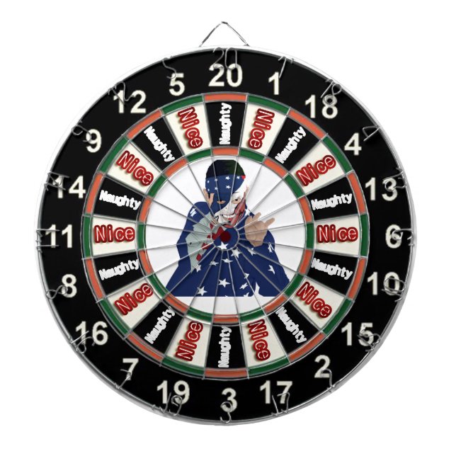 Tecknad Porträtt i Donald Trump-politiken Darttavla (Framsidan)