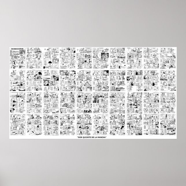 TECKNAD POSTER -DON QUIJOTE DE LA MANCHA (Framsidan)