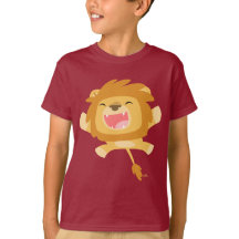 Tecknad Pouncing Lejon Children T-shirt