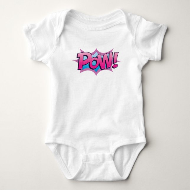 Tecknad Pow! Tee (Framsida)