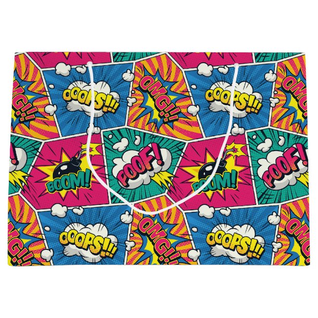 Tecknad pratbubbla presentpåse (Framsidan)