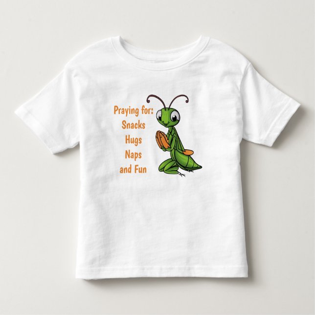 Tecknad Praying Mantis Personlig T Shirt (Framsida)
