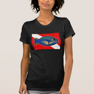 Tecknad Princess Parrotfish Dive Flagga Tee