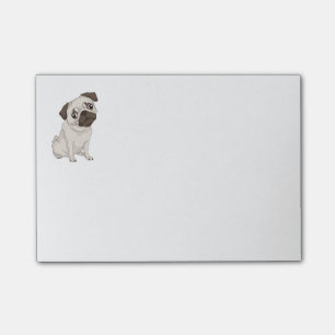 Tecknad Pug Puppy Hund Skicka IT-anteckningar Post-it Block