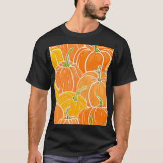 Tecknad pumpkin, söt höst mönster. t shirt