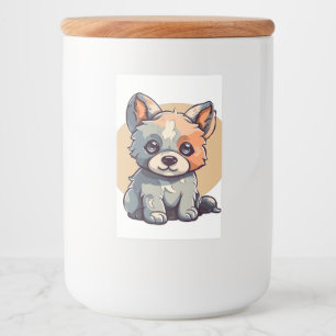 TECKNAD PUPPY MAT ETIKETT