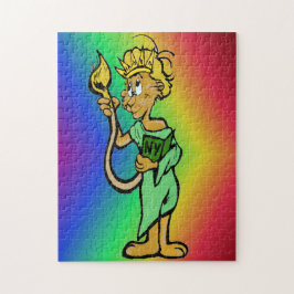 Tecknad Puzzle: New York Lejon Pussel