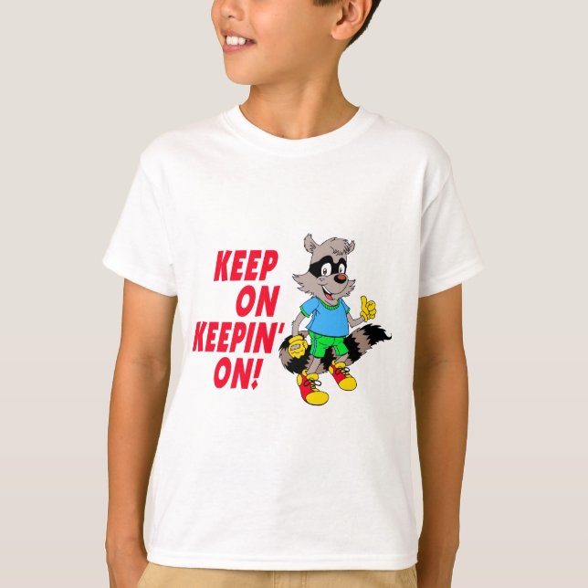Tecknad Raccoon T-shirt (Framsida)