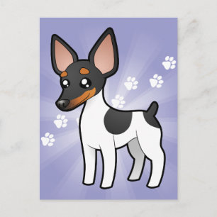 Tecknad Råtta Terrier/Leksak Fox Terrier Vykort