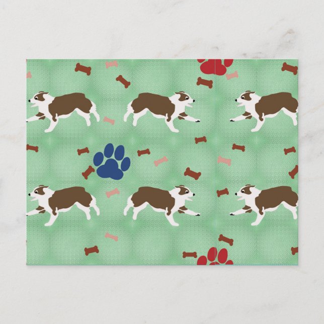 Tecknad Red Australian shepherd Vykort (Framsida)