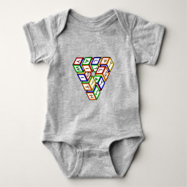 Tecknad Red Blue Gult Grönt Leksak Blockerar bild T Shirt