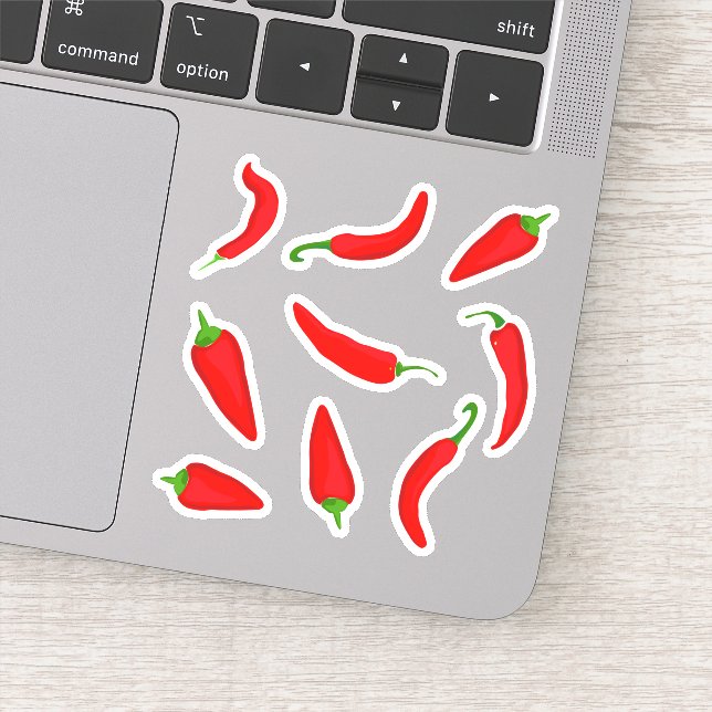 Tecknad Red Chili Peppers Klistermärken (Detalj)