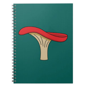 Tecknad Red Mushroom Anteckningsbok
