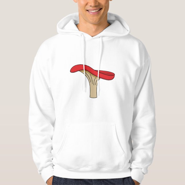 Tecknad Red Mushroom Hoodie (Framsida)