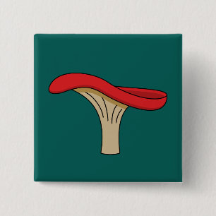 Tecknad Red Mushroom Knapp