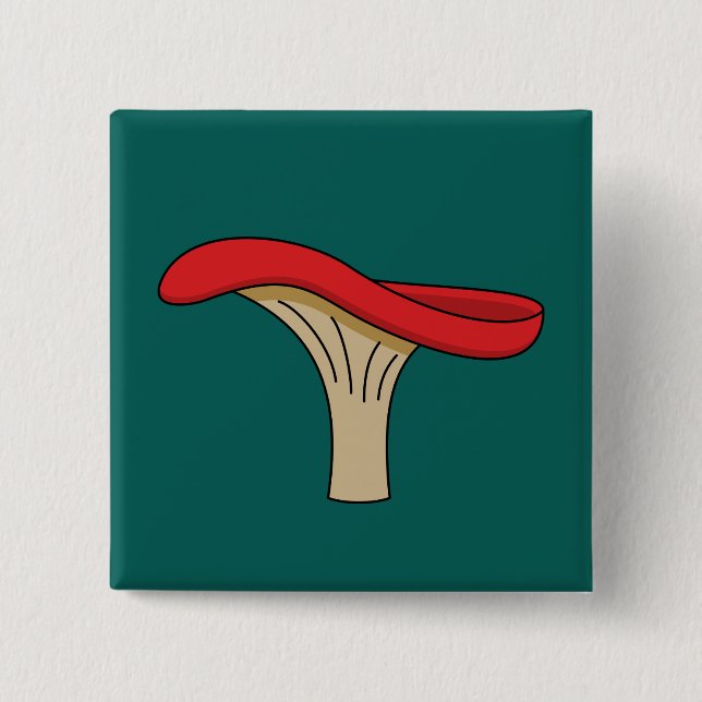 Tecknad Red Mushroom Knapp (Framsida)