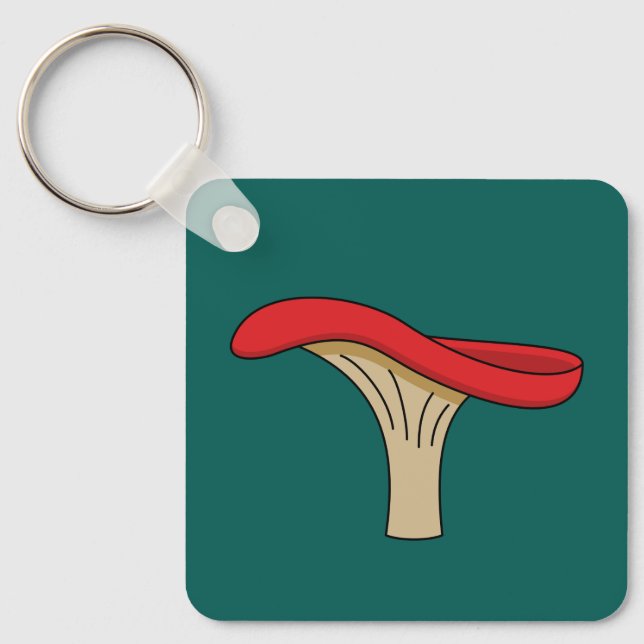 Tecknad Red Mushroom Nyckelring (Framsida)