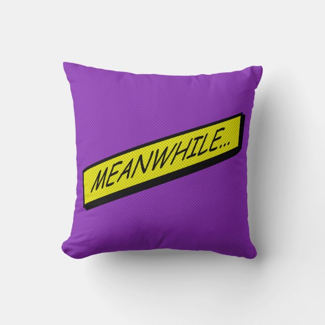 Tecknad-remsan dämpar - under tiden… kudde (Framsida)