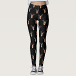 Tecknad rener, God jul Leggings<br><div class="desc">Tecknad baby renar på svart bakgrund. Alla kärlek skulle ha den här snyggten designad.</div>