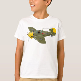 Tecknad retro fighter flygplan t shirt