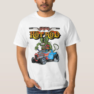 Tecknad retro hot rod t shirt
