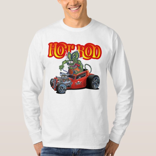 Tecknad retro hot rod t shirt (Framsida)
