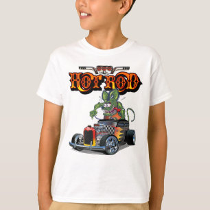 Tecknad retro hot rod t shirt
