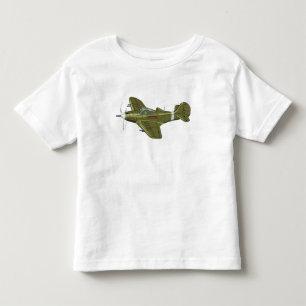 Tecknad retro stridsflygplan t shirt