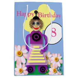 Tecknad Robot Editable Children's Birthday