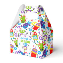 Tecknad Robot Theme Födelsedagsfest