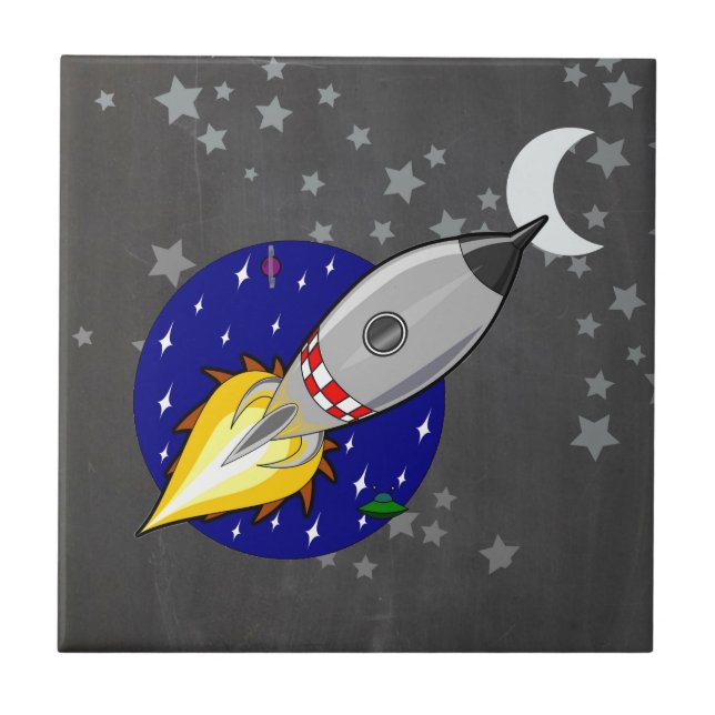 Tecknad Rocket Kakelplatta (Framsidan)