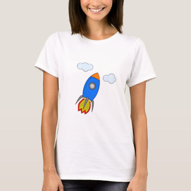 Tecknad Rocket Tee (Framsida)