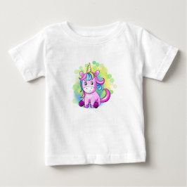 tecknad rosa Unicorn T Shirt