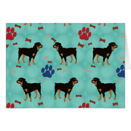 Tecknad Rottweiler Hälsningskort