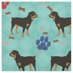 Tecknad Rottweiler Tyg