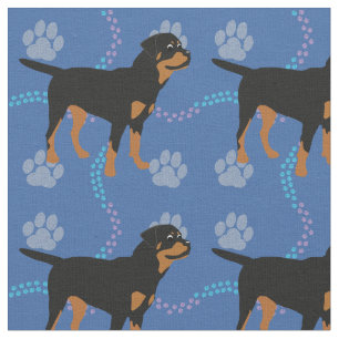 Tecknad Rottweiler Tyg