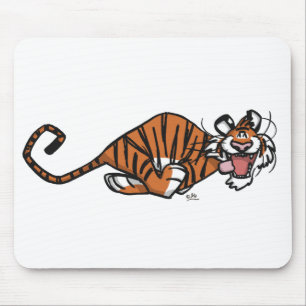 Tecknad Running Tiger mousserande Musmatta