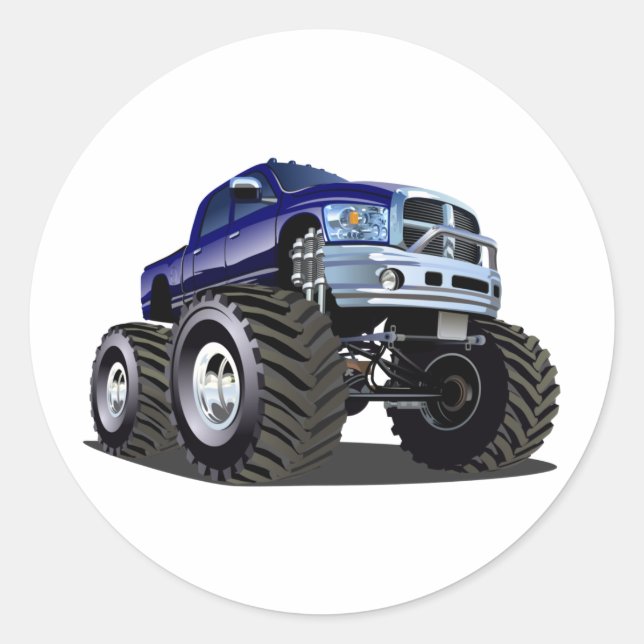 Tecknad Runt Klistermärke (Framsida)