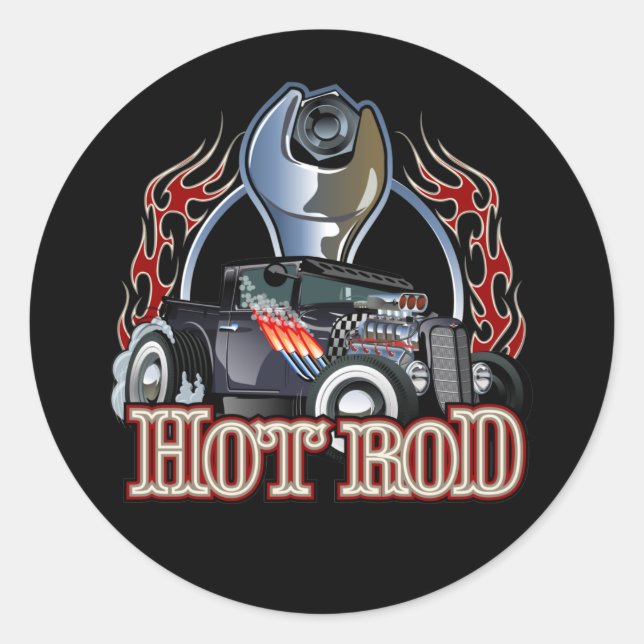 Tecknad Runt Klistermärke (Framsida)