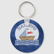 Tecknad Sailing Boat