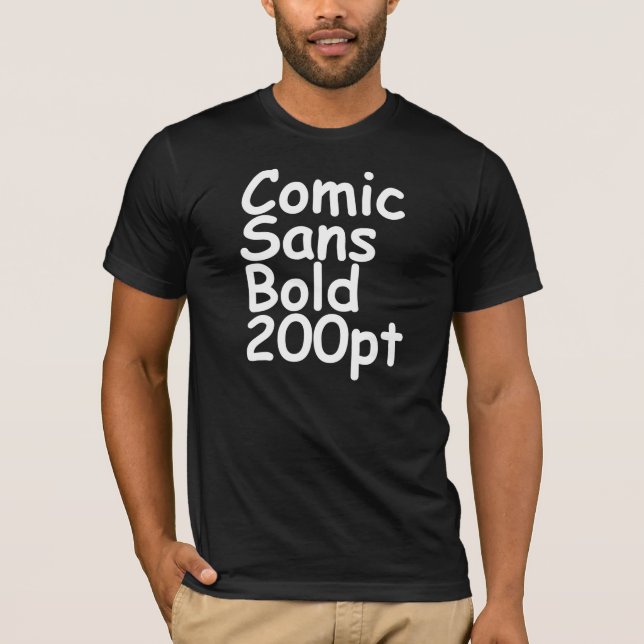 tecknad sans djärv 200 halv liter svart tee (Framsida)