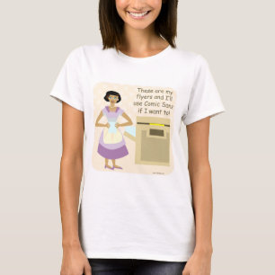 Tecknad Sans Housefru Funny Fifties Motto T Shirt