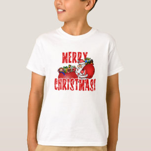 Tecknad Santa och Bags av jul Leksak T-shirt