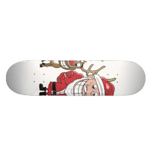 Tecknad Santa och Skateboard Bräda 20 Cm
