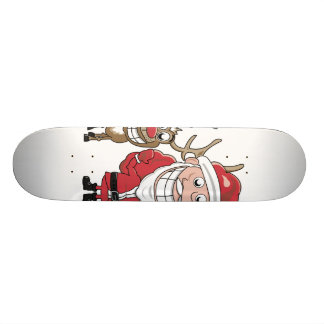 Tecknad Santa och Skateboard Bräda 20 Cm