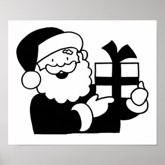 Tecknad Santa Poster